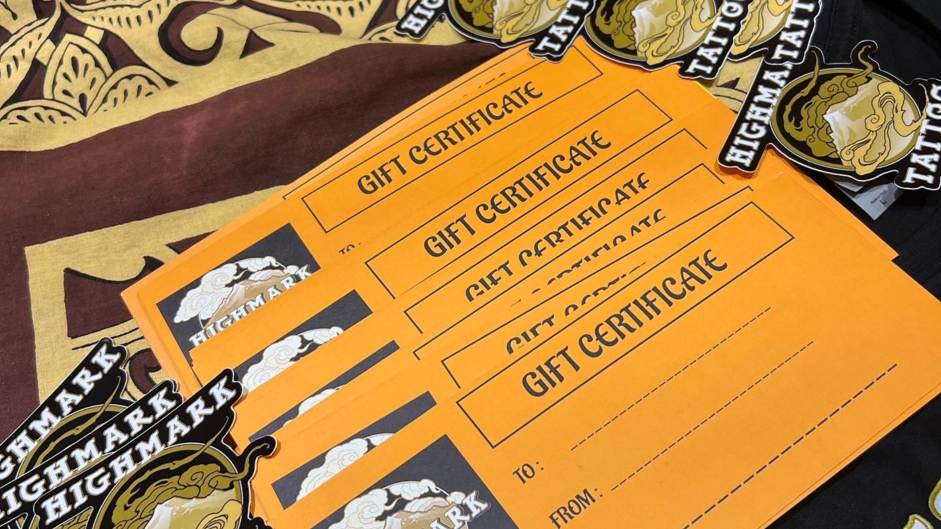 Highmark Tattoo Gift Certificates Highmark Tattoo Studio Gift Certificates and stickers.