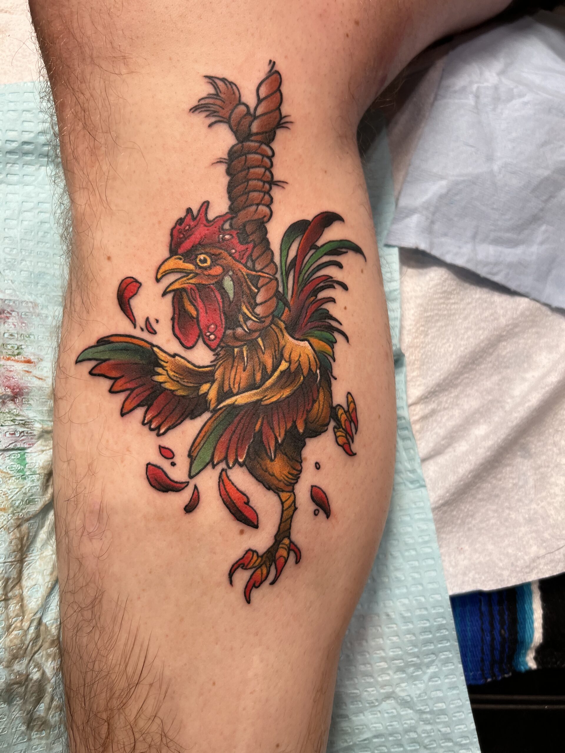 His and hers skull tattoos by John Fitzgerald of Highmark Tattoo in Lynnwood, WA. 