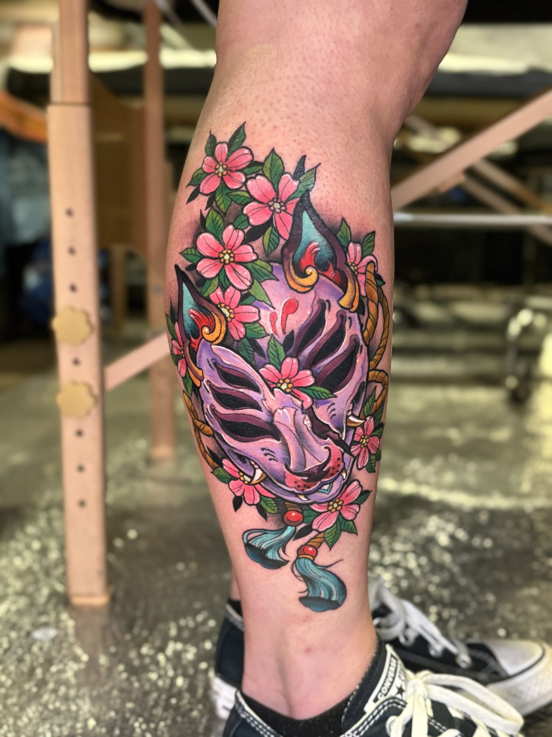 Skull Lady Black and White Tattoo by Tori Brewer of Highmark Tattoo in Lynnwood, WA